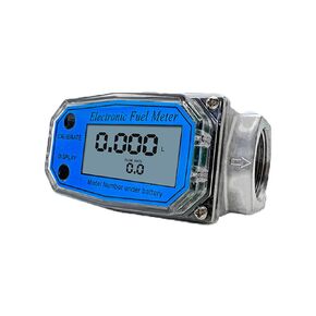 Digital Turbine Flow Meter Fuel Flow Meter Electronic 2 Inch Fuel Meter with Digital Display Gas Oil Fuel Flow Meter Water Flow Meter ±1% Accuracy for for Measure Diesel Kerosene and Water