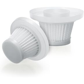 فلتر بديل من LANMU مكون من قطعتين متوافق مع مكنسة كهربائية لاسلكية مدمجة بقدرة حصان كما تظهر على التلفاز، قطع غيار فلتر هيبا للمكنسة الكهربائية in Kuwait