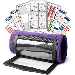 1NMORE Football Wristbands with Playbook System,Wrist Coach for Youth,5on5 Flag Football Wrist Bands with 43 Plays Stickers & 3 PVC Cards