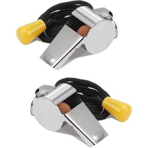 Whistle, Whistle for Coaches, Whistle for Teachers, Whistles, Whistles for Adults with Lanyard, Stainless Steel Sports Whistle, Loud Crisp Sound Whistles for Referees, Coaches, Polices, Training