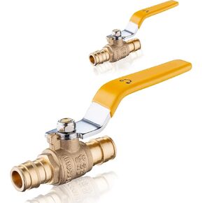 (Pack of 2) Seelink 1/2 Inch PEX-A Expansion Ball Valve, Brass Shut Off Valve for Pex-A Pipe Connection, Potable Water, ASTM F1960, Blue