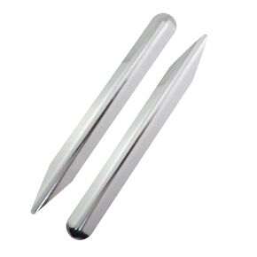 2PCS Lab Spoon Spatula Beading Tool Half Round Lab Spatula with Tip 5.79x0.67inch Curved Metal Tool for Scooping Transferring Guiding Mixing Powder