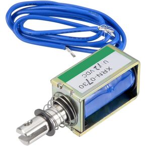 uxcell DC 12V 10N 10mm Stroke Pull Type Open Frame Solenoid Electromagnet XRN-0730