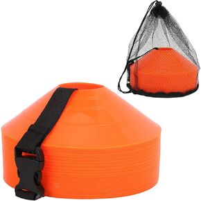 Soccer Cones 15/25/30/50 Pack with Mesh Bag & Strap-Soccer Cones for Sports Training, Football, Basketball,Running Drills-Agility Cones for Indoor and Outdoor Games