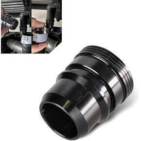1 PC Car Exhaust Valve Plug, 1.34" x 1.61" Alloy Rust-Proof Heat-Resistant Plug, Precision Threaded Screw-on Relief Valve Plug, Compatible with 13-21 Ford F150 Ecoboost 3.5l 2.7l VTA (Black)