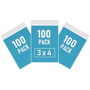300 PCS Small Plastic Bags, 3 x 4 Inch Small Zip Bags, Transparent Jewelry Bags Reclosable, Clear Mini Baggies, Resealable Lock Poly Bags for Pill, Beads, Screws, Packaging