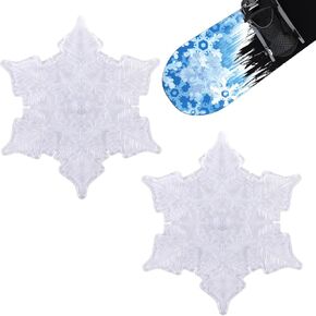 2pcs Snowflake Stomp Pads, 3D Anti-Slip Snowboard Stomp Pads Snowboard Grip Pad Snowboarding Spike Stomp Pad Snowboard Step Pad for Providing Extra Grip