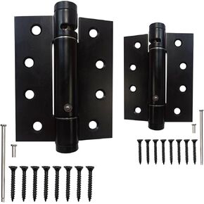 2 حزمة 4 بوصة الربيع الذاتي إغلاق مفصلات الأبواب الفولاذ المقاوم للصدأ الثقيلة شقة التلقائي إغلاق الباب مفصلات للسكنية والتجارية (أسود) in Kuwait