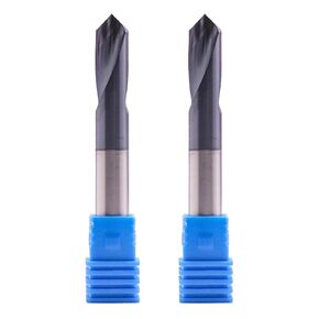 BestParts High Performance 2Pcs Solid Carbide Spotting Drill - AlTiN Coated, 90 Degree, 2 Flute, 5/16" Shank Diameter, 13/16" Flute Length, 2-1/2" Overall Length