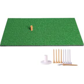 TRUEDAYS Golf Mat - Artificial Turf Golf Mat with Non-Slip Foam - 12“ x 24“ Golf Hitting Mat for Indoor and Outdoor Practice (Includes Rubber Tee Holder and Tees)