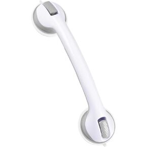 2 Pack Shower Grab bar for Bathroom and Showers,16 Inch Heavy Duty Strong Suction Shower Handle,Removable Waterproof Safety Grey White Bathtub Handrail for Seniors Elderly Injured and Pregnant