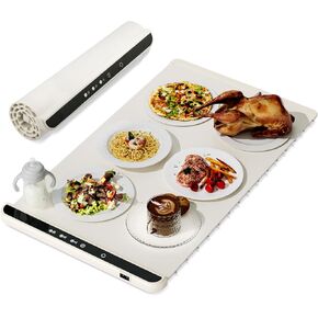 Food Warming Mat for Food Warmers for Parties Buffet Servers and Warmers, Electric Warming Trays for Buffets Party, Portable Food Warmers for Food Trays Buffet Warmer Rollable & Portable Food Warmer