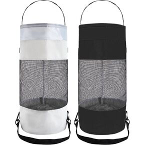 HERSENT 2 Packs Boat Trash Can, Boat Trash Bag, Boat Storage Organizer, Fishing Boat Canbin Storage Bag, Boat Garbage Container for Boat Kayak Camper Fishing Cabin Storage
