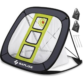 SAPLIZE Ultra-Stable Golf Chipping Net, Large Golfing Target Net with Sand Bag, for Indoor/Outdoor/Backyard Accuracy and Swing Practice, Portable Golf Training Net