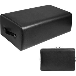 Pilates Reformer Box, Wooden Pilates Sitting Box PU Leather Wrapping, Pilates Equipment and Machine Accessories for Home, Gym, and Studio Use, Black