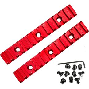GOTICAL 13 Slots Red Rail Section Compatible for M Lock Set of 2 Pieces