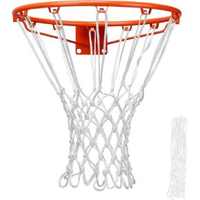 Basketball Net, Heavy Duty Outdoor Basketball Net Replacement, All Weather Anti Whip, Suitable for Indoor or Outdoor Standard 12 Loops Basketball Hoop