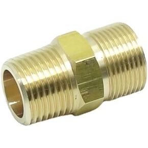 1 Piece M22X1.5 Male to 1/2 Male NPT Hex Nipple Metric Pipe Fitting Gauge Adapter