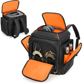 CURMIO Travel Carrying Case Backpack Compatible with Bose S1 Pro/ S1 Pro+ Portable Bluetooth Speaker, Bluetooth Speaker Bag with Shoulder Straps and Accessory Pockets for Microphone, Charger, Cable