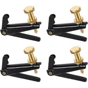 4PCS Violin Fine Tuners for 4/4-3/4 Violin, Violin Tuner Metal String Adjuster Fine Tuner Violin Parts