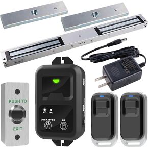 UHPPOTE Electric Magnetic Double Door Lock 600lb with Remote Control