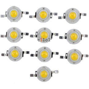Gump's grocery 10PCS 1W Warm White SMD LED Chip Lamp Beads White RGB Light 100-110LM