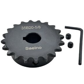 #35 Roller Chain Sprocket Type B 5/8 inch Bore 20 Tooth, Hardened Antirust 1045 Steel Drive Sprockets 35B20-5/8