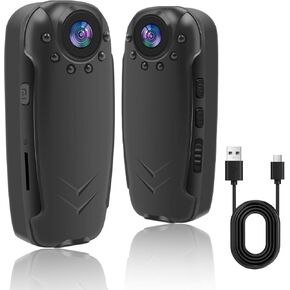 Body Camera HD 1080P Portable Recorder Sports Video Camera with Night Vision Loop Recording Motion Detection 1500mAh-10 Hours Video Recording/Photo Taking, Small Body Cam for Cycling/Law Enforcement