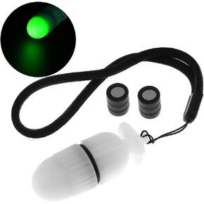 1Pc Underwater Strobe Signal Light Scuba Night Dive Marker LED Flashy Safety Lamp Firefly Diving Beacon Beam 200M Underwater 200 Hour Duration with Battery -Green