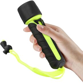 Bright LED Scuba Diving Flashlight, 8000 Lumen 50 M Waterproof Underwater Torch Light Lamp, Perfect for Camping, Hunting Green