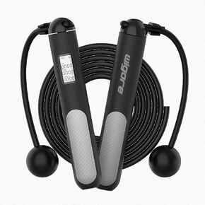Jump Rope,Ropeless jump ropes weighted with counter for fitness,Home, Indoor or Outdoor exercise use,Workout,Crossfit,Gym,Cordless jump rope for Women,Men, Adults, Kids