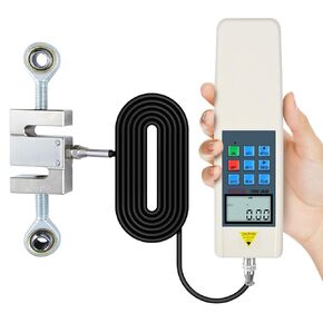 GOYOJO Digital Force Gauge Push Pull Meter 2000N/450LB/200KG with External Sensor USB Output for Industrial Quality Control Electronics Testing Automotive Parts Textile Tension