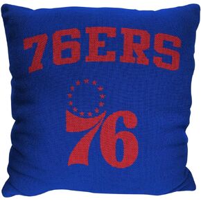 NORTHWEST NBA Decorative Basketball Throw Pillow - Premium Poly-Spandex - 14"x14" - Home Decor with a Stylish Pillow (Brooklyn Nets - Black)