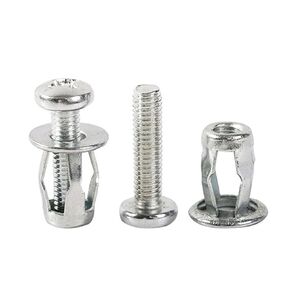 heyous 30PCS Petal Nut M5 M6 M8x10 Zinc Plated Carbon Steel Hollow Iron Expansion Screw Jack Nut for Drying Racks Licence Plates Lamps Wall Cabinets Curtain Rods Container Signs Silver