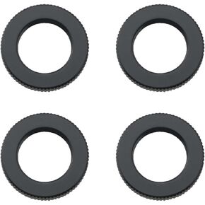 4PCS Black Dual Lock Nuts Knurled Microphone Stand Nut Microphone Stand Nut Double Locking Nut for Microphone Screws