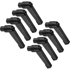 Clamping Lever Handles, M6 Female Thread 45mm Lever, Adjustable Quick Release Locking Rotating Knobs Black - (Applications: for Lathe Machinery), 8-Pieces