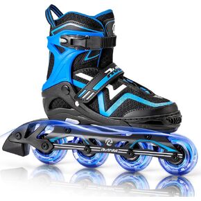 Adjustable Inline Skates for Boys and Girls with Full Light Up Wheels, Outdoor Rollerskates for Kids and Women