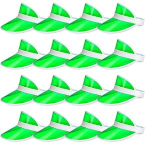 Tarpop Poker Hats Green Poker Visors Bulk Casino Dealer Hats Clear Plastic Bingo Visors for Party Women Men
