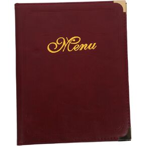 SHOWERORO Leather Menu Cover Holder Menu Book for Restaurants Meal Folder Menu Holder Book Stylish Menu Cover for Cafe and Dining Establishments