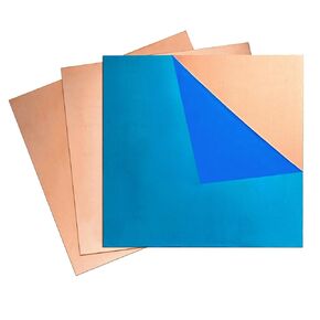 GOORY 3Pcs Pure Copper Sheet - 28 Gauge(0.32mm) Thickness 6" x 12" 99.9%+ Copper Plate - Double Sided Film Attached Thin Sheet Metal for Crafting, Jewelry, DIY, Repairs, Electrical, Industrial, Art