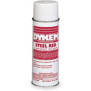 Dykem Steel Red Layout Fluid - 16 oz Aerosol Can - 80096 [PRICE is per EACH]