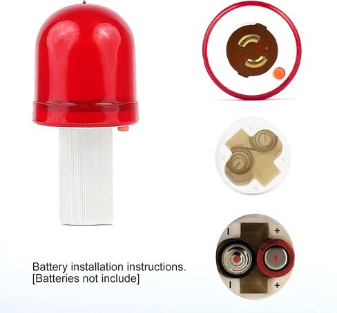 BATTIFE 4 Pack Traffic Cone Flasher Warning LED Light, Roadblock Lamp 360 Degree Visible with 3 Flashing Modes for Collapsible Traffic Safety Cones, Parking, Camping and Emergency in Saudi Arabia