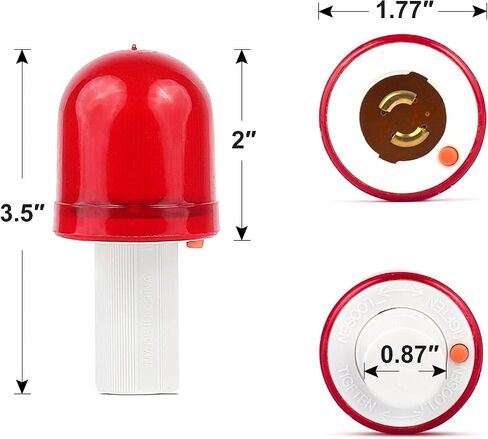 BATTIFE 4 Pack Traffic Cone Flasher Warning LED Light, Roadblock Lamp 360 Degree Visible with 3 Flashing Modes for Collapsible Traffic Safety Cones, Parking, Camping and Emergency in Saudi Arabia