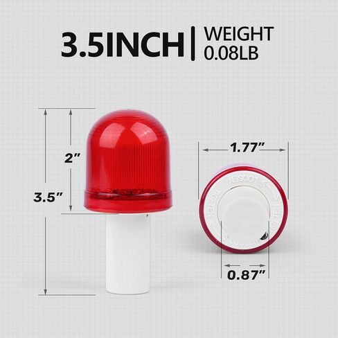 BATTIFE 4 Pack Traffic Cone Flasher Warning LED Light, Roadblock Lamp 360 Degree Visible with 3 Flashing Modes for Collapsible Traffic Safety Cones, Parking, Camping and Emergency in Saudi Arabia