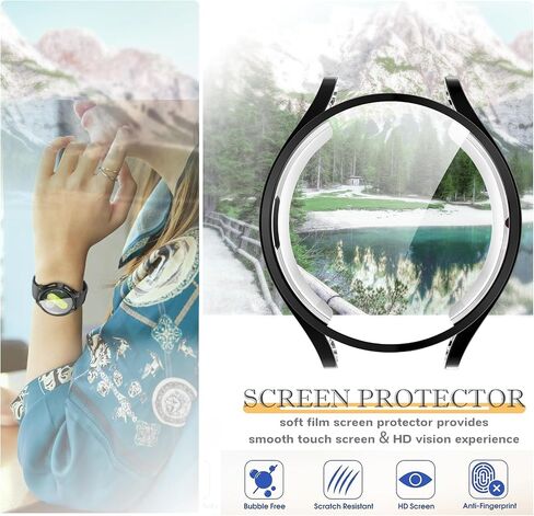 8Pack Compatible with Samsung Galaxy Watch 7 40mm 44mm Case Screen Protector, Soft TPU Face Cover Full Protective Bumper for Samsung Watch 7 40mm Bands Accessories (40mm, 8-Colors) in Saudi Arabia