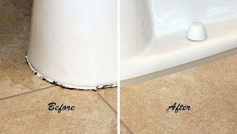 InstaTrim New & Improved Caulk Trim -10ft Ivory 3/4" Wide Caulk Tape - Adhesive Trim with Many Uses Including Caulking for Bathroom, Sinks, and Windows - Made in USA in Saudi Arabia