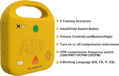 AED Trainer, XFT Compact AED Training Kit CPR Equipment Training Device Automatic External Defibrillator Simulator, AED Trainer Ultra 1 for First Aid Trainee Beginner 2024 New Version(XFT-120N) in Kuwait