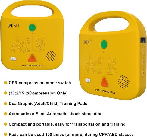 AED Trainer, XFT Compact AED Training Kit CPR Equipment Training Device Automatic External Defibrillator Simulator, AED Trainer Ultra 1 for First Aid Trainee Beginner 2024 New Version(XFT-120N) in Kuwait