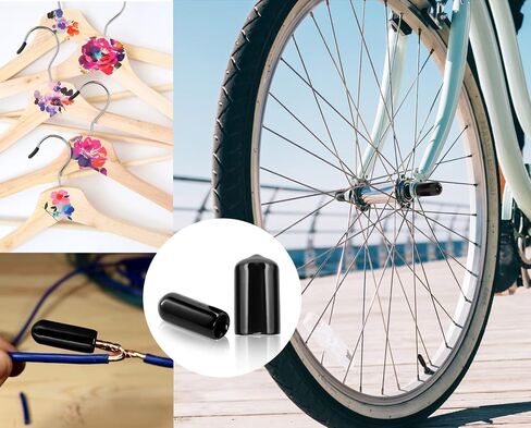 120PCS Screw Thread Protectors 3mm ID Rubber End Caps Vinyl Flexible End Caps Round Tube Bolt Cap (Black, 120PCS) in Saudi Arabia
