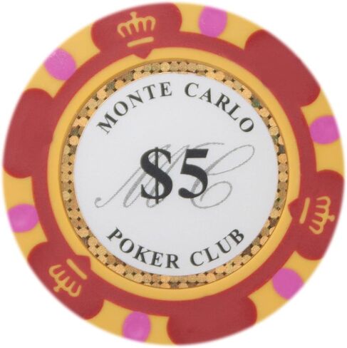 Brybelly Monte Carlo Premium Poker Chips (50-Pack) Heavyweight 14-Gram Clay Composite in Kuwait